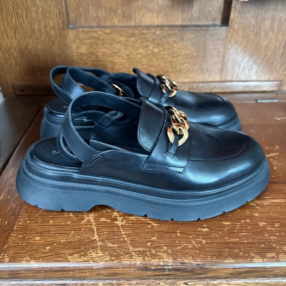 Free People Mila Chain Black Loafers - Picture 4 of 9